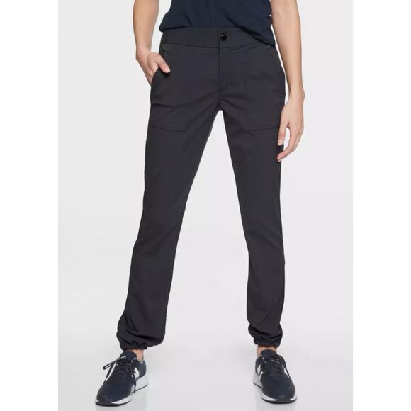 Athleta Black Trekkie Hiking Commute Travel Pant Black Women's 0 - Picture 1 of 10